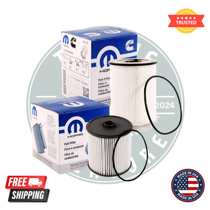2019-2024 Dodge Ram 2500-5500 6.7L Mopar fuel filters 68157291AA, 68436631AA kit OEM