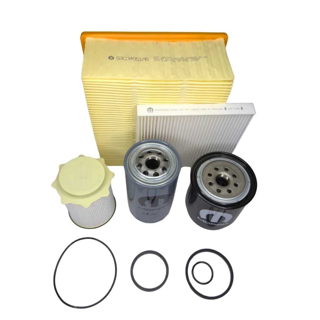 Mopar Complete Filter Service Kit for 2013–2018 Ram 6.7L Cummins | Oil, Dual Fuel, Engine Air & Cabin Filters with Seals